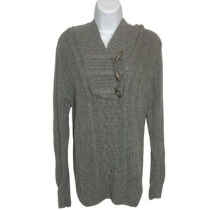 Natural Reflections Womens Sm Sweater Fisherman Chunky Cable Knit Preppy Outdoor